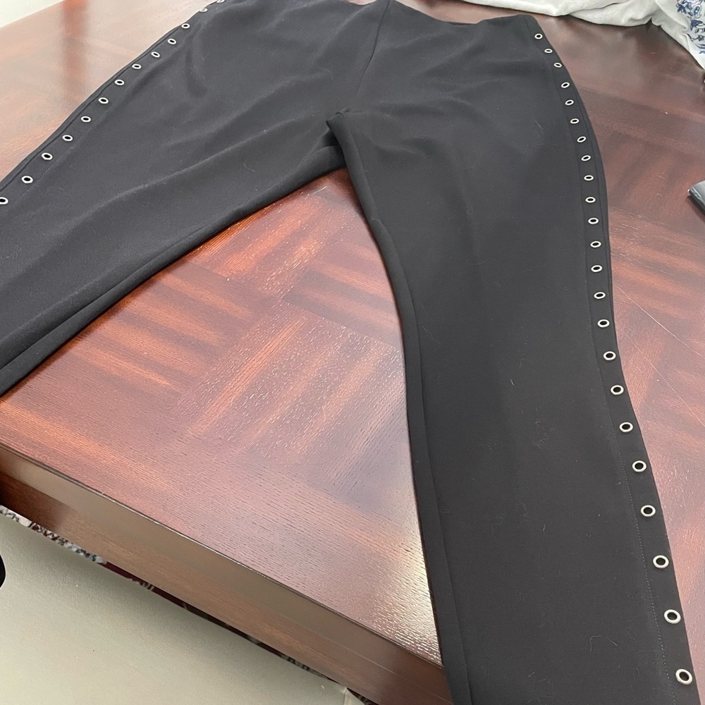 Lysse women’s black Legging/ pants stretch with side studs design size X-Large - Picture 4 of 7